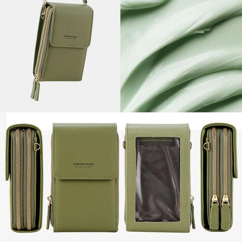 Multifunktionale Touchscreen-Handytasche - modischer Schutz für Handys grün 2