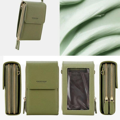 Multifunktionale Touchscreen-Handytasche - modischer Schutz für Handys grün 2