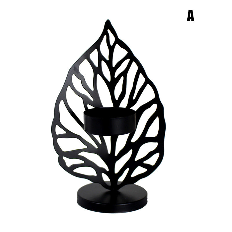 LeafLight™ - Eisenblatt-Kerzenständer