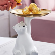 Lade das Bild in den Galerie-Viewer, Hello Bear™ - Weiße Tier-Tablett-Statue
