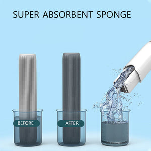 Tragbarer selbstausdrückender Mini-Mopp, Freihändiger Schwamm-Mopp Desktop Reinigungsschwamm Kleiner Mopp für Badezimmer, Küchen, Geschirr, Desktop-Glas (1 Baumwollköpfe+1 Druckknopf)_18