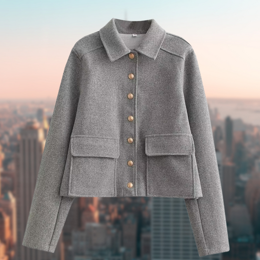 Silvia Jacke | Lässiger Damenmantel in Wolloptik für den Herbst