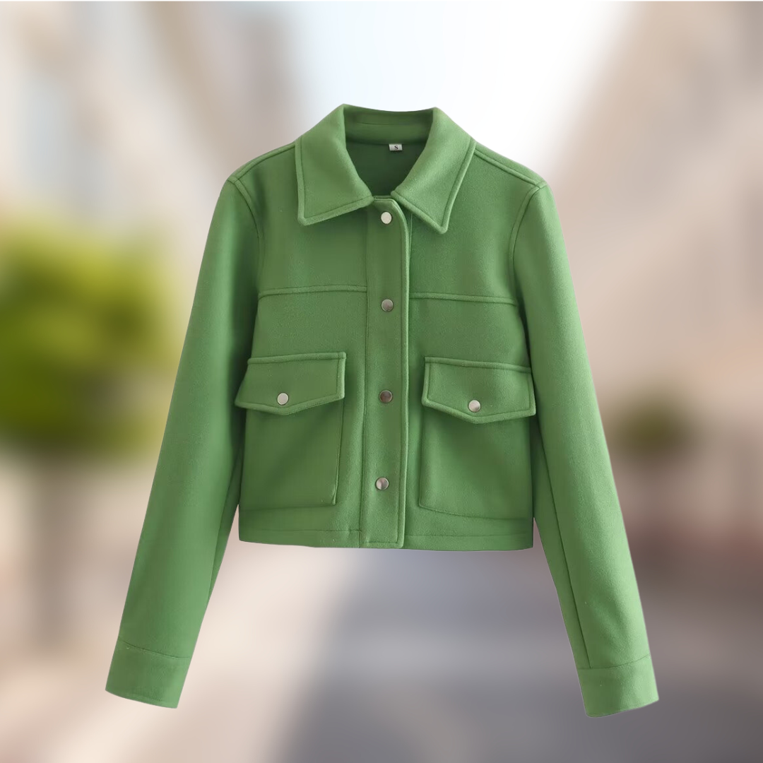 Jacque Mantel in Wolloptik | Lässiger Damenmantel in Wolloptik für den Herbst