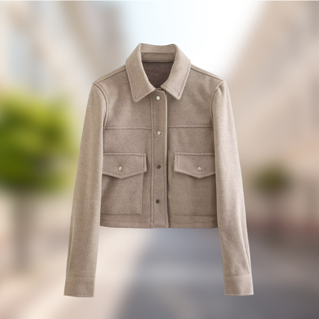 Jacque Mantel in Wolloptik | Lässiger Damenmantel in Wolloptik für den Herbst