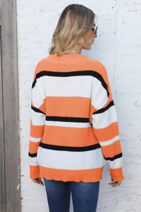 Fomale™ | Gestreifter Pullover mit V-Ausschnitt