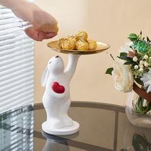 Lade das Bild in den Galerie-Viewer, Hello Bear™ - Weiße Tier-Tablett-Statue
