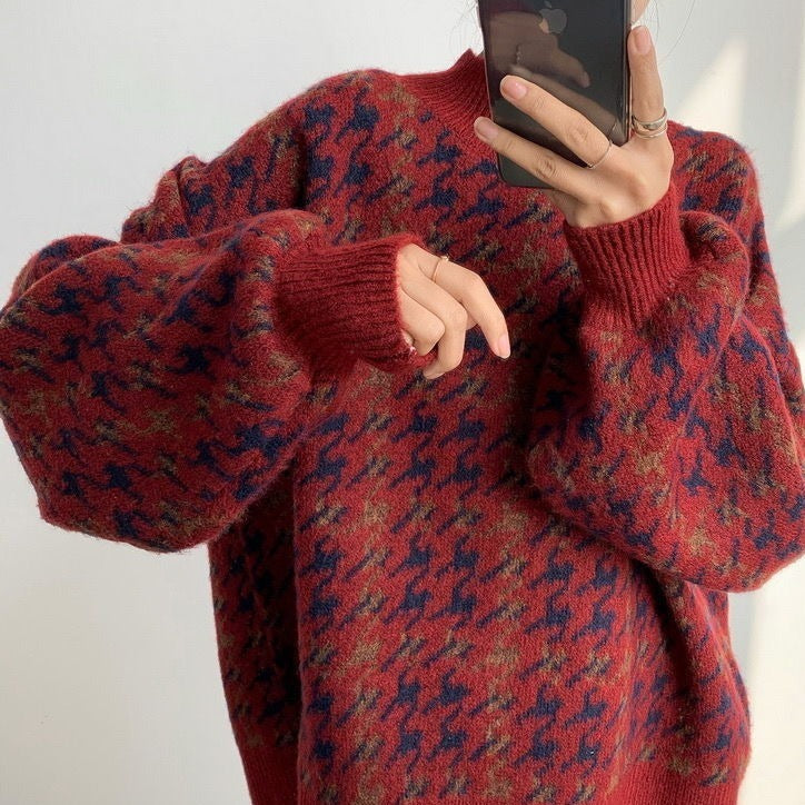 WOLF Aufnäher Arbeits pullover lose Laternenärmel