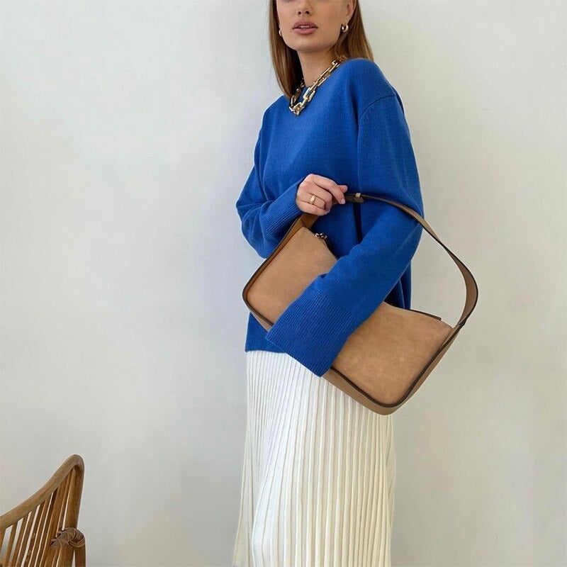 WOLF Locker O- Hals Einfach Pullover