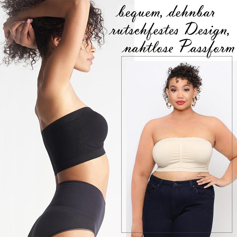Nahtloses Bandeau / rutschfester BH_schwarz und weiß