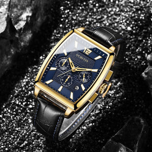 SquareClock™ - Luxuriöse Lederuhr