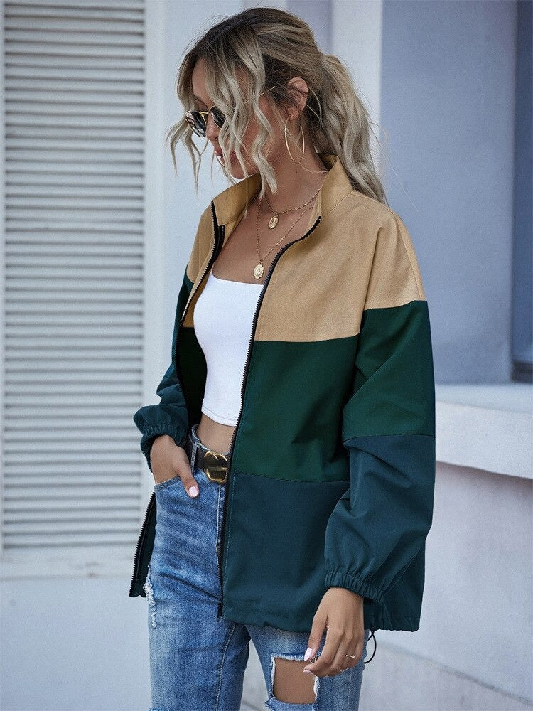 WOLF Revers Patchwork Lose Jacke