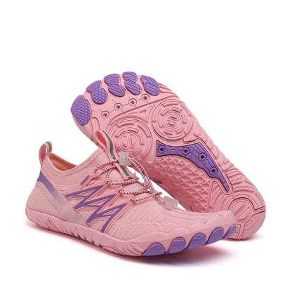 Unisex-Barfußschuhe "Sport Pro" - für Sport, Wandern, Trail Running - die gesündesten Schuhe - große Zehenfreiheit_rosa 2