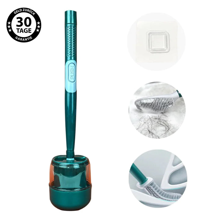 Hygienische Toilettenbürste mit Seifenspender