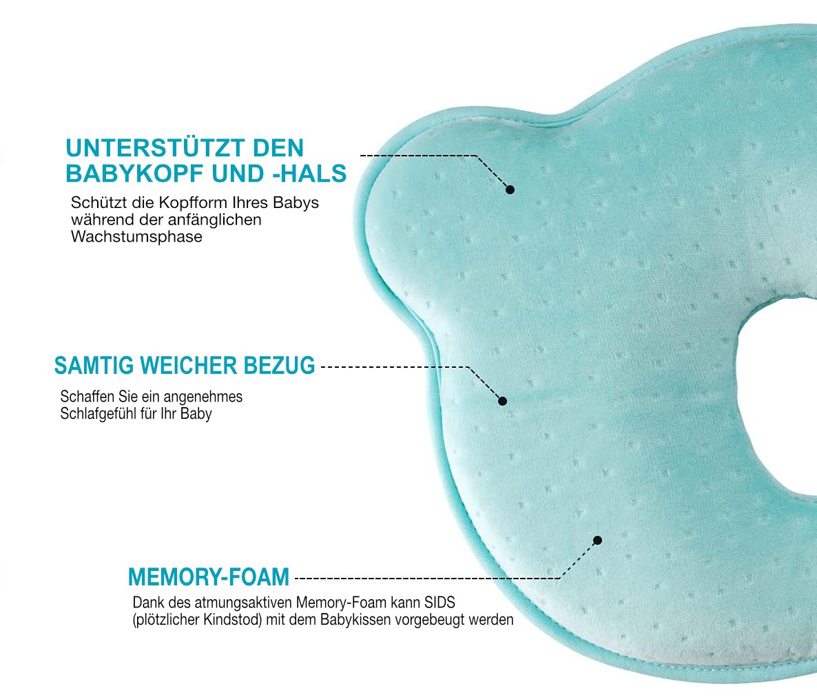 Babykissen gegen Plagiozephalie (Plattkopfsyndrom)