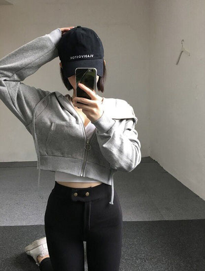 WOLF Schmales Top mit Kapuze