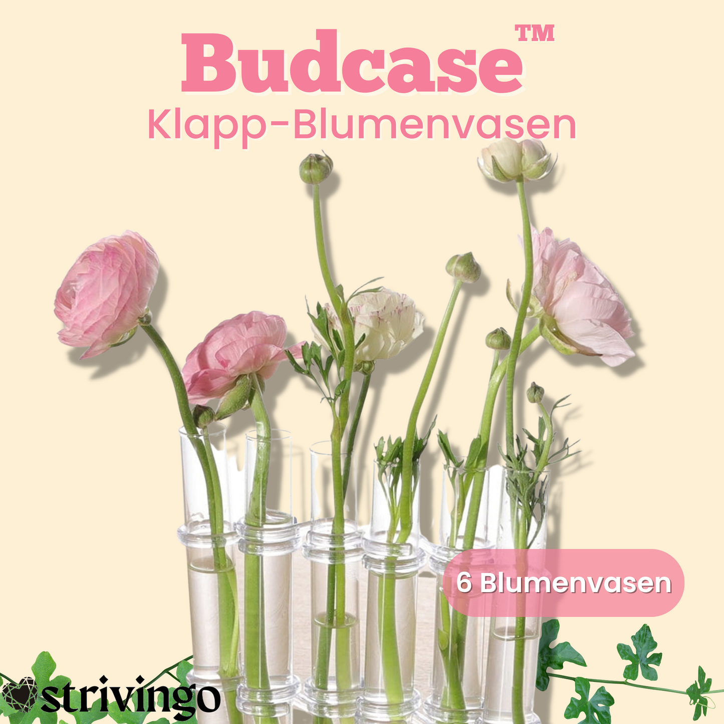 Budcase™ Klapp-Blumenvasen