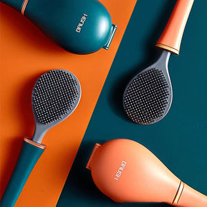Hygienische Toilettenbürste aus Silikon mit Halterung - stilvoll, hochwertig & langlebig, Grün_Orange_Stiftung Warentest