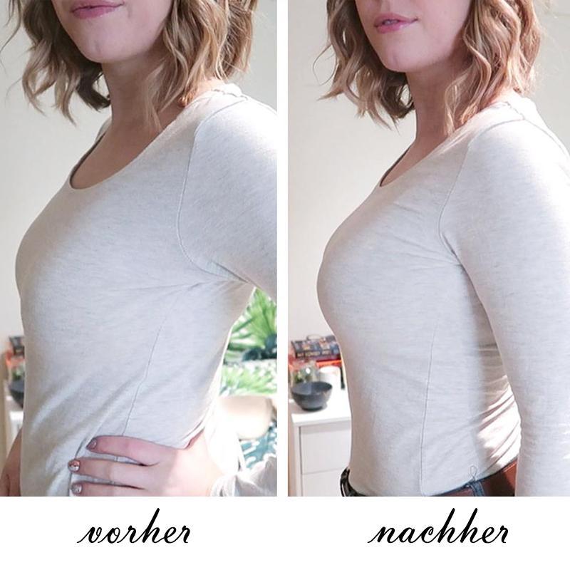 Nahtloses Bandeau / rutschfester BH_vorher nachher
