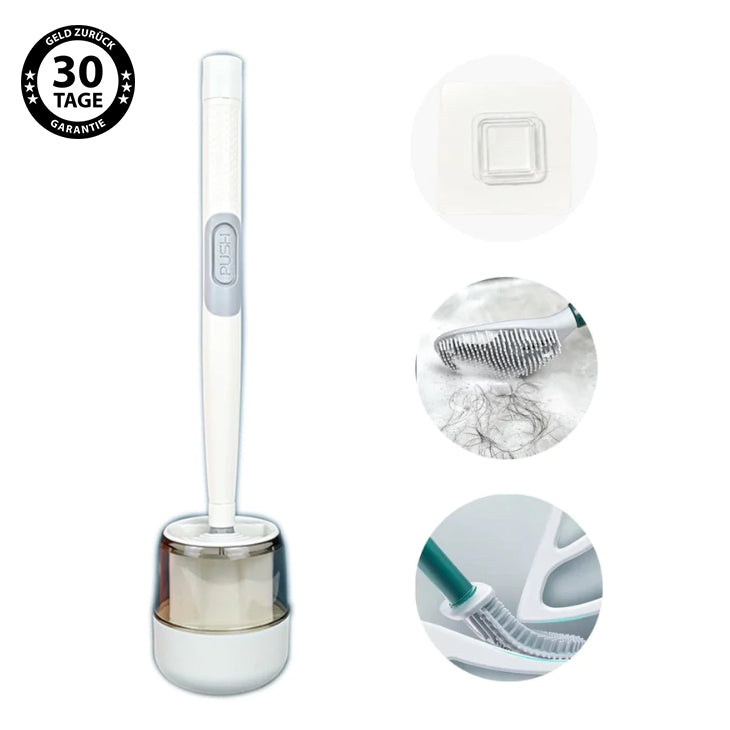 Hygienische Toilettenbürste mit Seifenspender