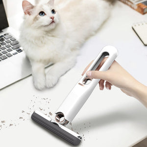 Tragbarer selbstausdrückender Mini-Mopp, Freihändiger Schwamm-Mopp Desktop Reinigungsschwamm Kleiner Mopp für Badezimmer, Küchen, Geschirr, Desktop-Glas (1 Baumwollköpfe+1 Druckknopf)_20