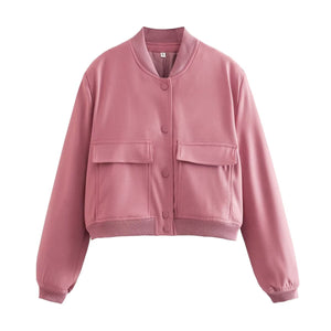 Dide Casual Jacket | Trendy Short Damenjacke mit Bomberkragen für Frauen