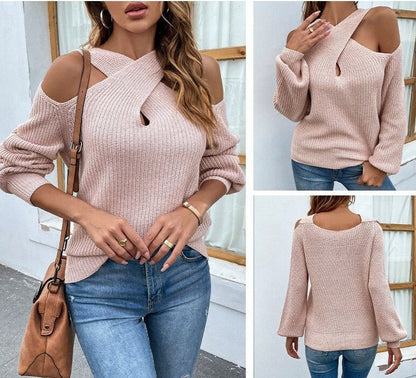 WOLF Kreuz Hals-Pullover