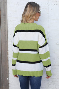 Fomale™ | Gestreifter Pullover mit V-Ausschnitt