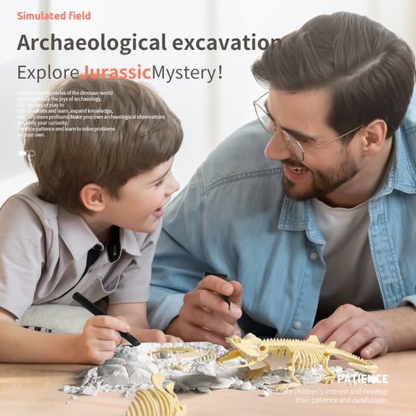 Dinossil™ Dinosaurier-Fossilien-Ausgrabungsset für Kinder