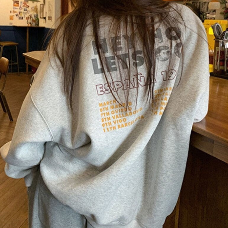 WOLF Besatzung hals Lang Ärmel Locker Pullover