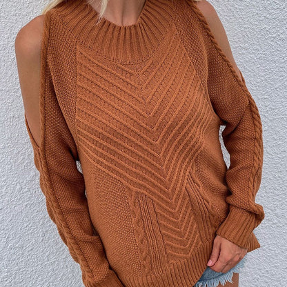 WOLF Hotlula Lässig Ausgehöhlt O Ausschnitt Pullover