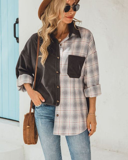 WOLF Damen Winter Jacke im Ethno Stil Bedruckt Langarmelig Lockere Jacke