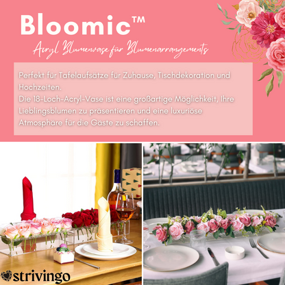 Bloomic™ Acryl Blumenvase für Blumenarrangements