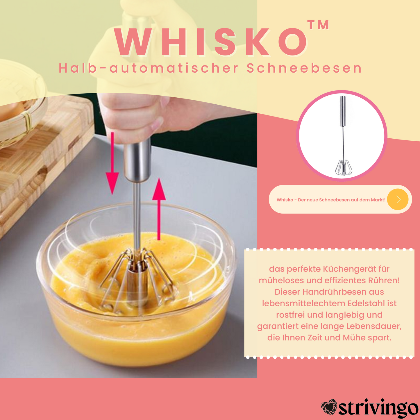 50% RABATT | Whisko™ Halb-automatischer Schneebesen