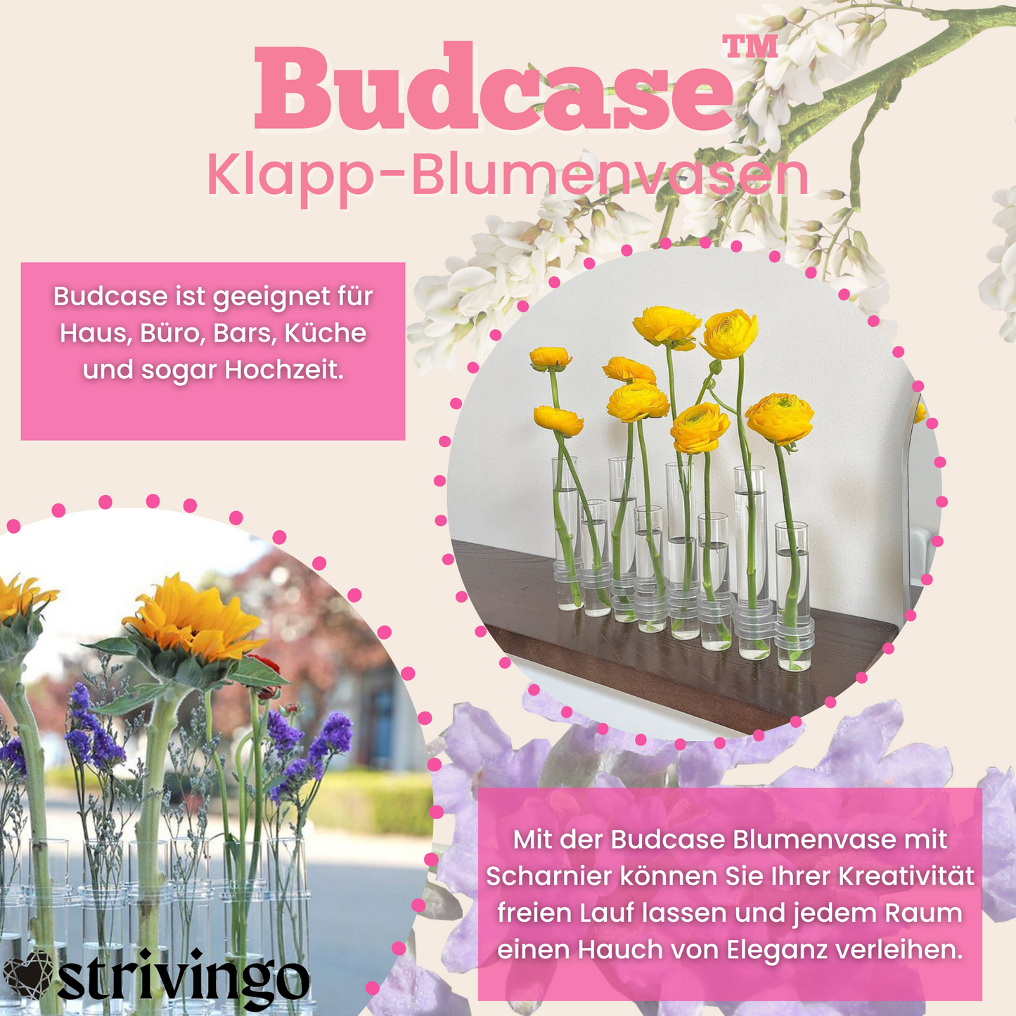 Budcase™ Klapp-Blumenvasen