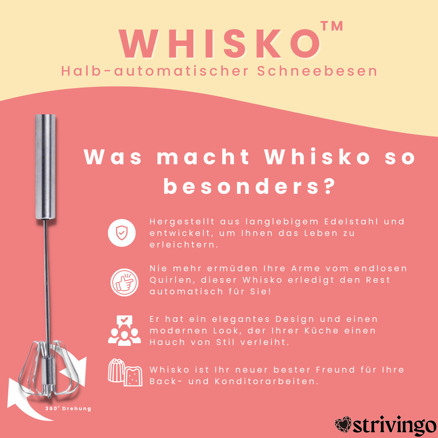 50% RABATT | Whisko™ Halb-automatischer Schneebesen