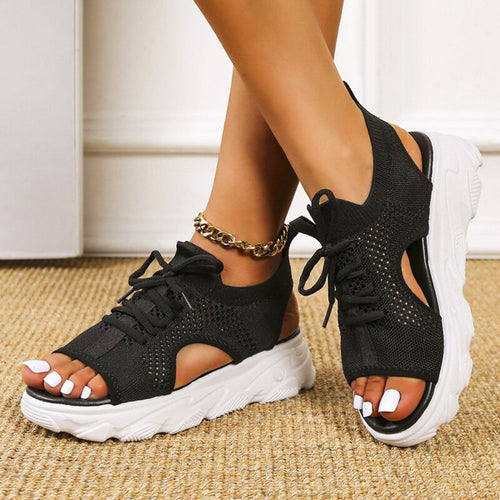 Bequeme orthopädische Sandalen - bei Polyneuropathie in den Füßen & Hallux Valgus, schwarz