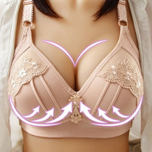 Lade das Bild in den Galerie-Viewer, BequemBH™ - Spitze Floral Breite Träger BH beige
