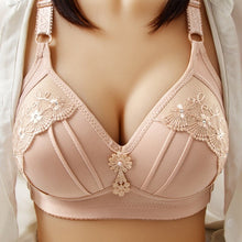 Lade das Bild in den Galerie-Viewer, BequemBH™ - Spitze Floral Breite Träger BH beige 2
