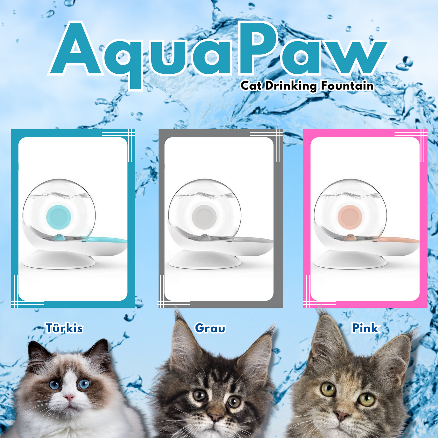 AquaPaw™ Katzen-Trinkbrunnen