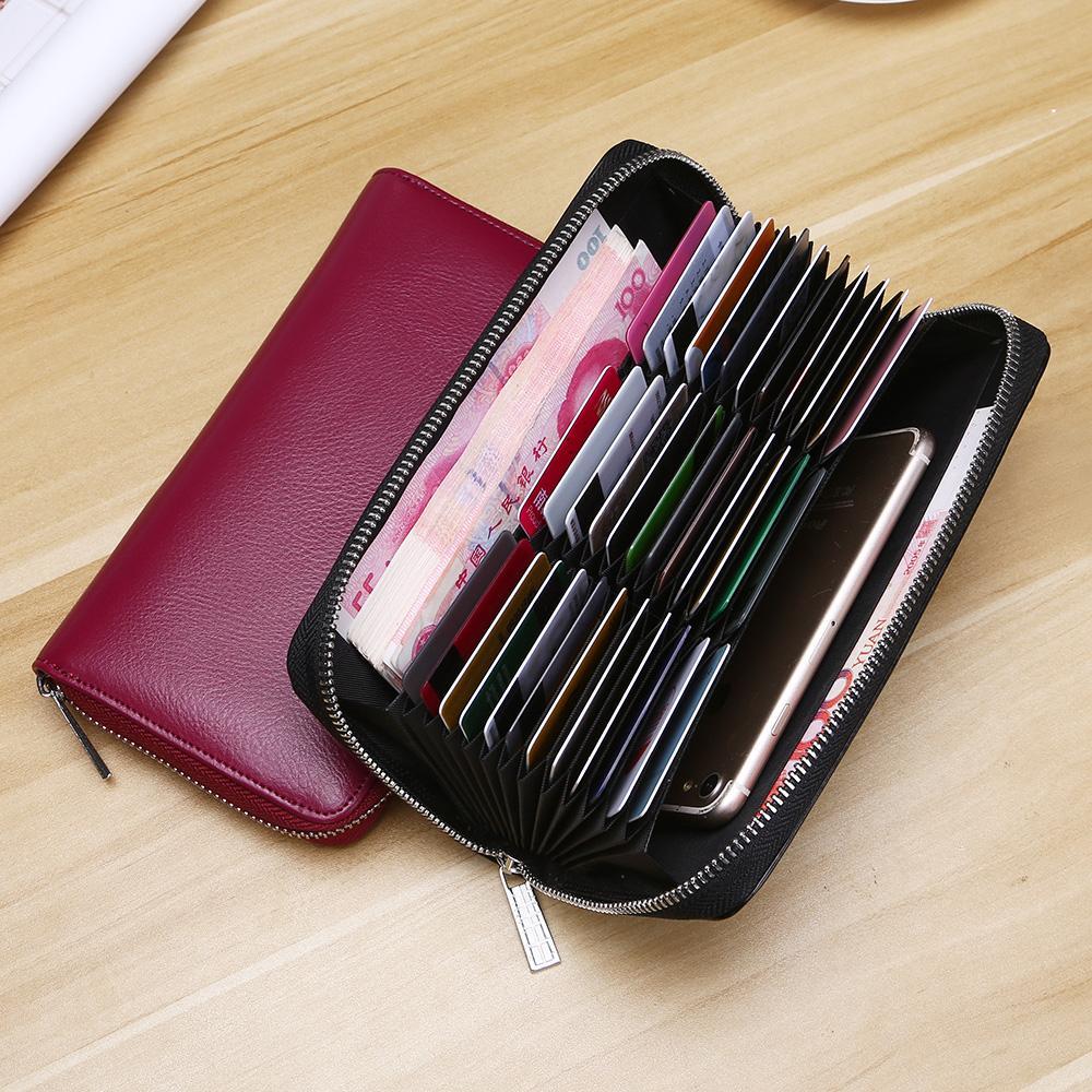 Leder-Portemonnaie für 36 Karten inklusive RFID-Blocker