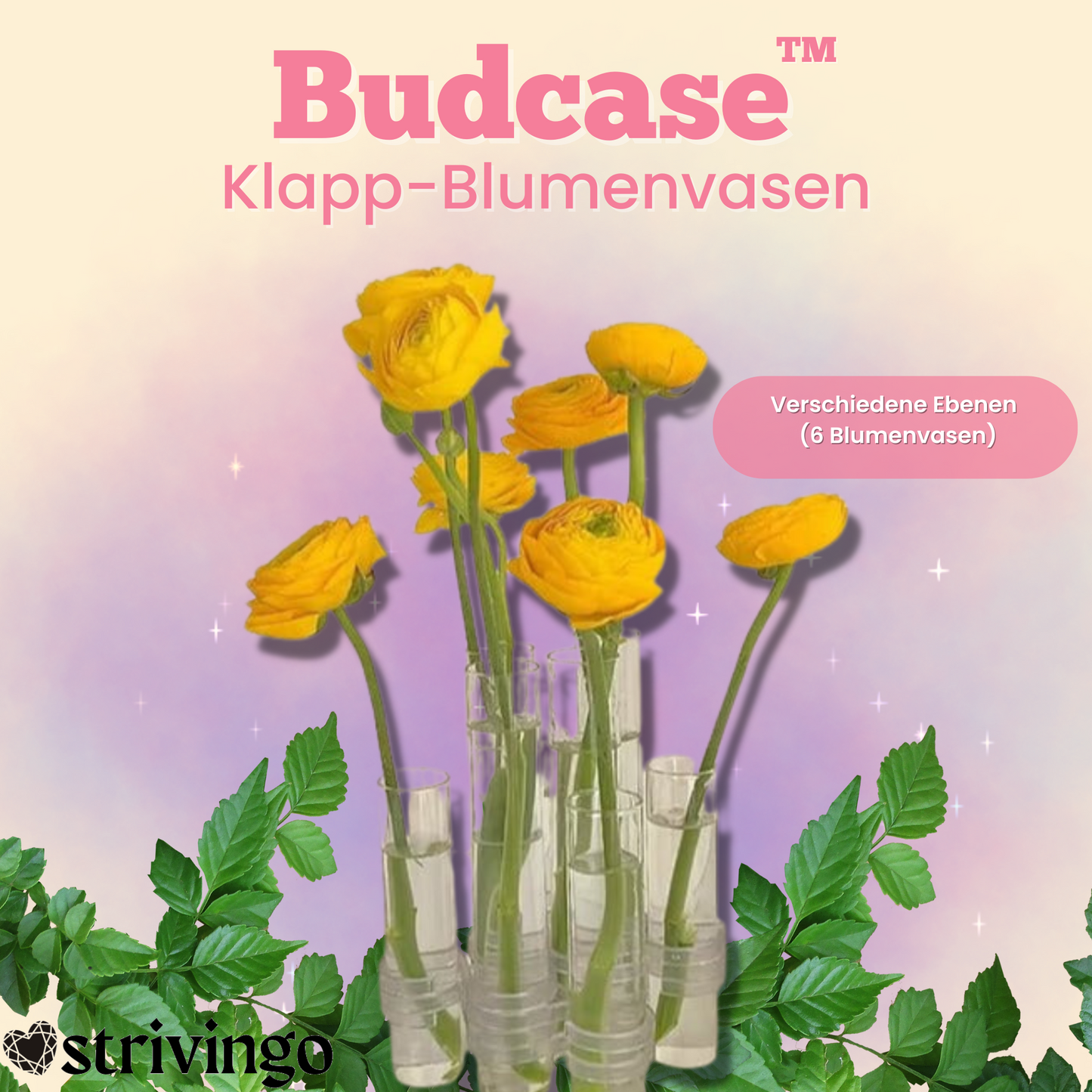 Budcase™ Klapp-Blumenvasen