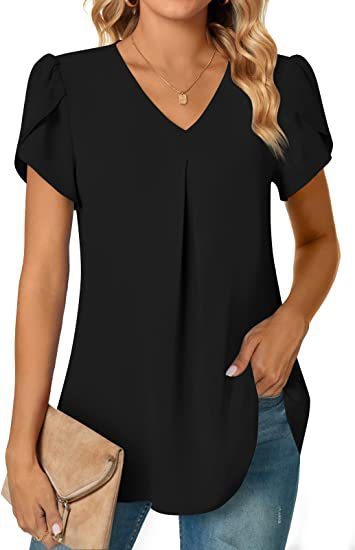 Zaria Top | Lässiges Damenshirt mit V-Hals