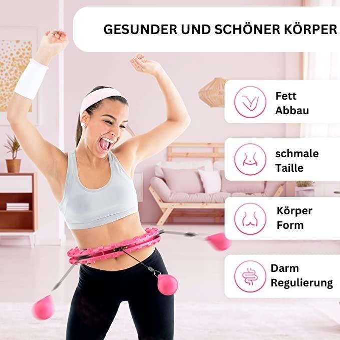 HULA HU - Hula Hoop Reifen mit Gewicht Kugel - perfekt zum Abnehmen - Testsieger