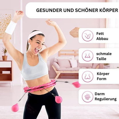 HULA HU - Hula Hoop Reifen mit Gewicht Kugel - perfekt zum Abnehmen - Testsieger