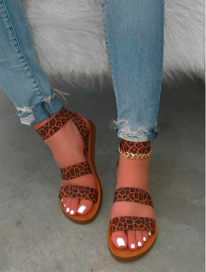 WOLF Flache Sommersandalen