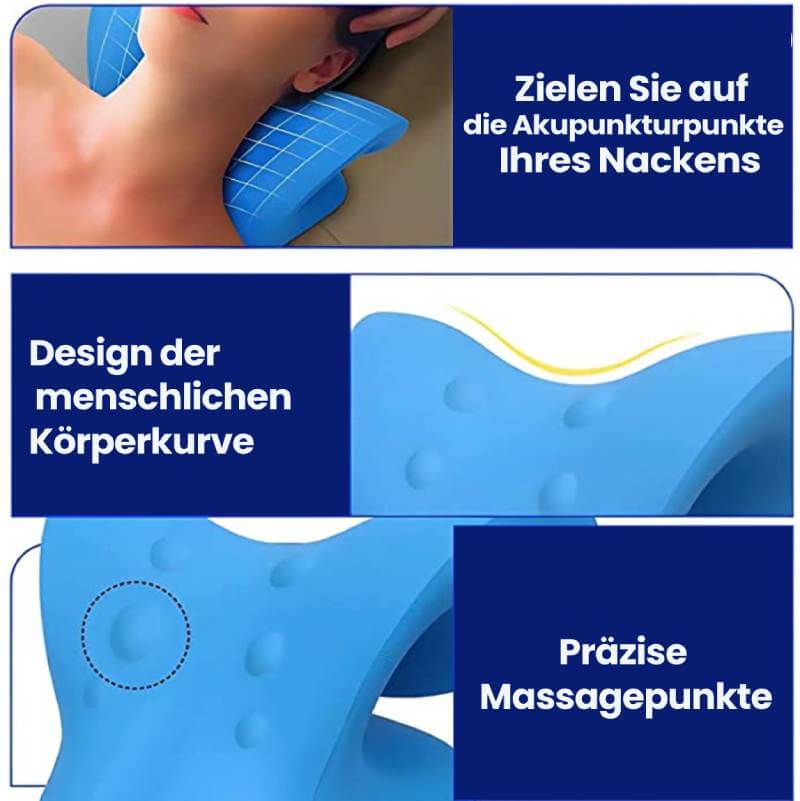 Nacken-und Schulter-Relaxer,tragbares zervikales Traktionsgerät,Nackendehner,Nackenhaltungskorrektur,Chiropraktik-Kissen zur Linderung von Kiefergelenksschmerzen
