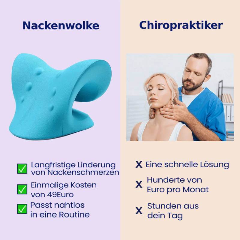 Nacken-und Schulter-Relaxer,tragbares zervikales Traktionsgerät,Nackendehner,Nackenhaltungskorrektur,Chiropraktik-Kissen zur Linderung von Kiefergelenksschmerzen