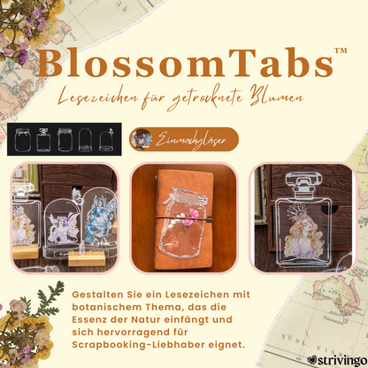 BlossomTabs™ Lesezeichen für getrocknete Blumen, Fotos oder Notizen (80er Set)