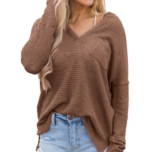 WOLF Pullover mit V-Ausschnitt und lockeren Taschen