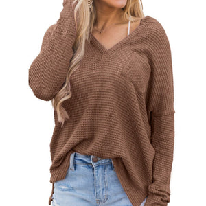 WOLF Pullover mit V-Ausschnitt und lockeren Taschen